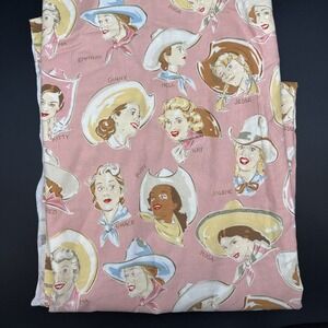 Alexander Henry Fabrics 2004 Buckarettes 42"  X 3yds Pink Cowgirls